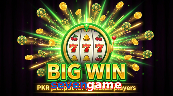 Big win animation on Sevengame slot game